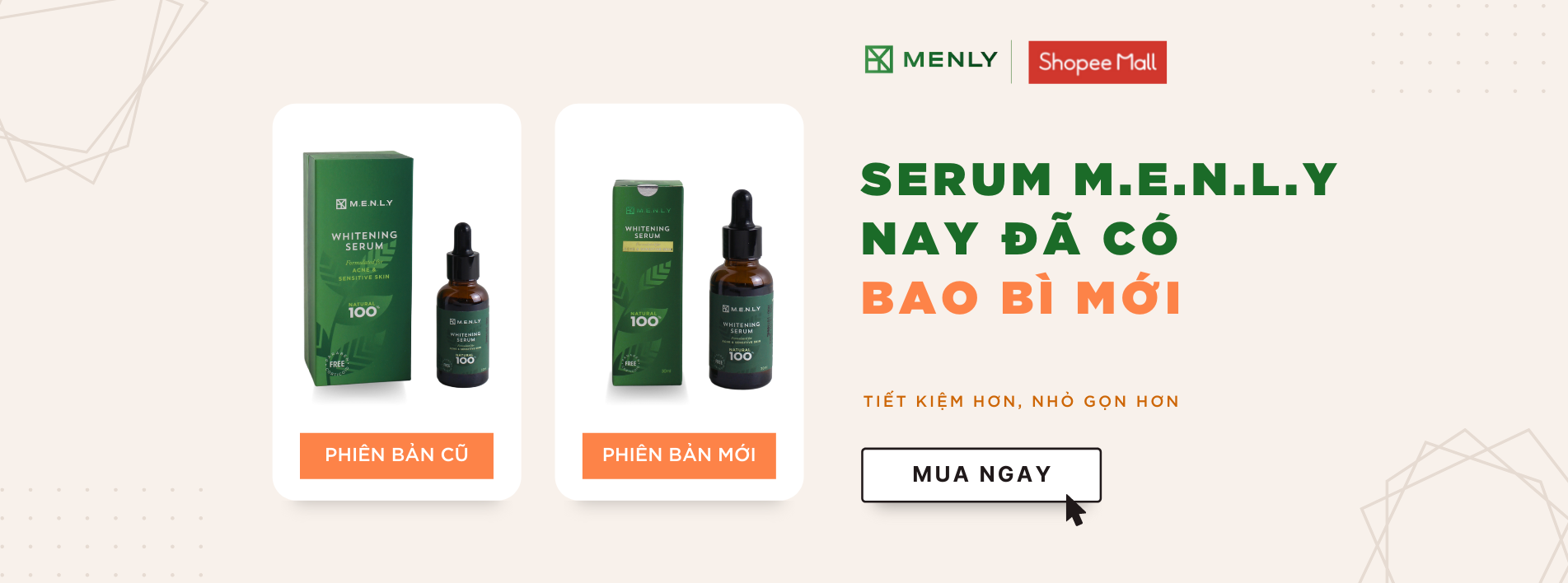 thay đổi bao bì serum menly